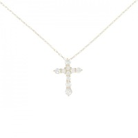 【リメイク】K18YG クロス ダイヤモンド ネックレス 0.20CT