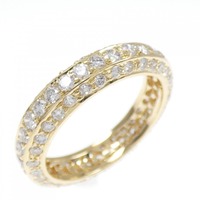 K18YG フルエタニティ ダイヤモンド リング 1.75CT