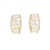 K18YG 淡水パール ピアス