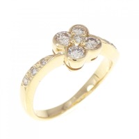 K18YG フラワー ダイヤモンド リング 0.40CT