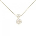 K18YG フラワー ダイヤモンド ネックレス 1.00CT