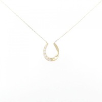 【リメイク】K18YG ホースシュー ダイヤモンド ネックレス 0.10CT
