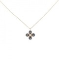 K18PG フラワー ダイヤモンド ネックレス 0.30CT