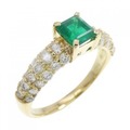 K18YG エメラルド リング 0.55CT