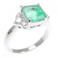 PT エメラルド リング 1.935CT