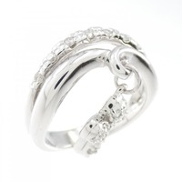 K18WG クロス ダイヤモンド リング 0.41CT