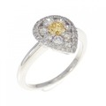 K18WG ダイヤモンド リング 0.177CT FOY I1