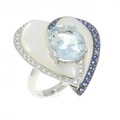 750WG アクアマリン リング 4.57CT