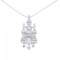 K18WG キャッスル ダイヤモンド ネックレス 1.30CT