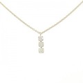 K18YG スリーストーン ダイヤモンド ネックレス 0.53CT