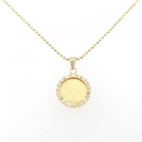 750YG/K18(枠) コイン ネックレス