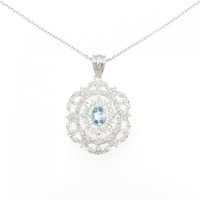 K18WG アクアマリン ネックレス 0.54CT