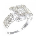 K18WG ダイヤモンド リング 1.00CT
