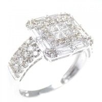 K18WG ダイヤモンド リング 1.00CT
