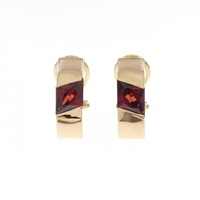 K18PG/K18YG ガーネット ピアス 1.70CT