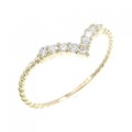 【リメイク】K18YG ダイヤモンド リング 0.10CT