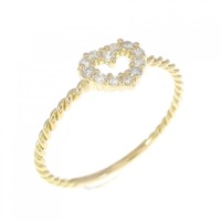 【リメイク】K18YG ハート ダイヤモンド リング 0.10CT