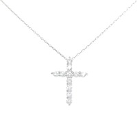 【リメイク】PT クロス ダイヤモンド ネックレス 0.25CT