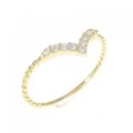 【リメイク】K18YG ダイヤモンド リング 0.10CT