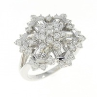 K18WG ホワイトサファイヤ リング 0.95CT