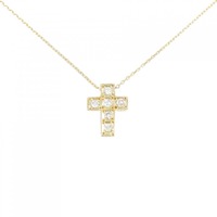 K18YG クロス ダイヤモンド ネックレス 0.15CT