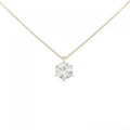 K18YG ソリティア ダイヤモンド ネックレス 1.014CT