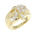 K18YG フラワー ダイヤモンド リング 0.92CT