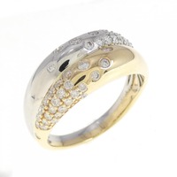 K18YG/PT ダイヤモンド リング 0.60CT
