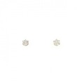 K18PG ソリティア ダイヤモンド ピアス 0.20CT