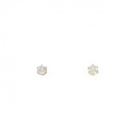 K18PG ソリティア ダイヤモンド ピアス 0.20CT