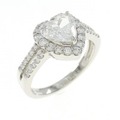 【リメイク】PT ダイヤモンド リング 1.006CT G SI2 ハートシェイプ
