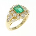 K18YG エメラルド リング 0.72CT