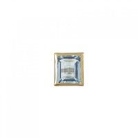 【リメイク】K18YG アクアマリン ピアス 1.13CT 片耳