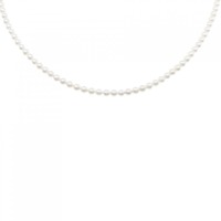 シルバークラスプ アコヤパール ネックレス 3-3.5mm