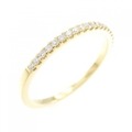 K18YG ハーフエタニティ ダイヤモンド リング 0.16CT