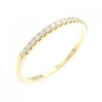 K18YG ハーフエタニティ ダイヤモンド リング 0.16CT