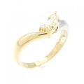 K18YG/PT ダイヤモンド リング 0.27CT