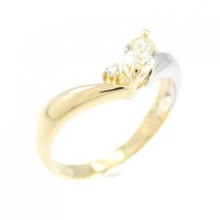 K18YG/PT ダイヤモンド リング 0.27CT