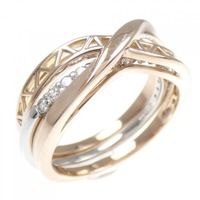 K18PG/PT ダイヤモンド リング 0.25CT