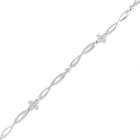 K18WG ダイヤモンド ブレスレット 0.12CT