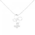 K18WG バタフライ ダイヤモンド ネックレス 1.21CT