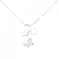 K18WG バタフライ ダイヤモンド ネックレス 1.21CT
