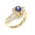 K18YG サファイヤ リング 0.37CT