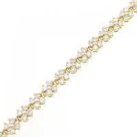 K18YG フラワー ダイヤモンド ブレスレット 4.00CT