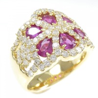K18YG ルビー リング 1.68CT