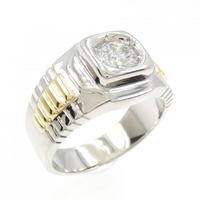 PT/K18YG 印台 ダイヤモンド リング 1.221CT