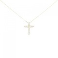 【リメイク】K18YG クロス ダイヤモンド ネックレス 0.20CT
