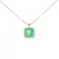 【リメイク】K18YG エメラルド ネックレス 10.41CT コロンビア産