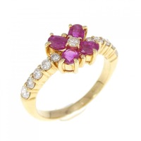 K18YG ルビー リング 0.62CT
