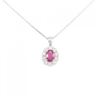【リメイク】PT ルビー ネックレス 0.90CT ビルマ産
